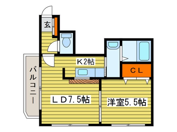 エルミタ－ジュの物件間取画像